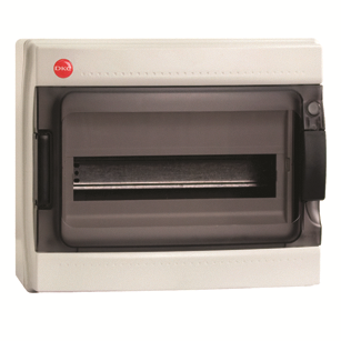 Щиток настен.с двер.12мод.,IP65,сер.,с клем. блок.1х87512 и замком