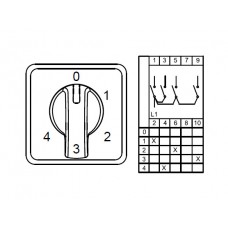 CS010109S; Многоступенчатые переключатели - 1 полюс; 0-4 10 A 60°
