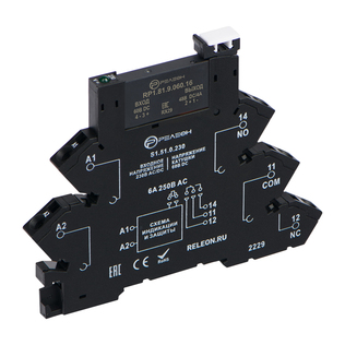 Интерфейсный модуль твердотельного реле (~/= 230В AC/DC) выходная цепь 1НО 4А, 3-57В DC; пружинные зажимы
