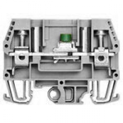 Клеммник измерительный с 2-мя тест.разъемами, 6мм.кв., (серый); WGO1