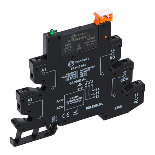 Интерфейсный модуль твердотельного реле (~/= 24В AC/DC) выходная цепь 1НО 2А, 48-280В AC; винтовые зажимы