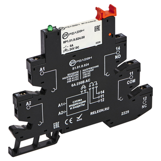 Интерфейсный  модуль реле; 1 перекидной контакт 6А (~/= 24В AC/DC) винтовые зажимы