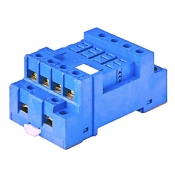 Розетка с винтовыми клеммами (под шайбу) для реле 56.34; в комплекте металлическая клипса 096.71; версия: синий цвет