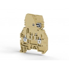 Клеммник с размыкателем (съём.картридж), на DIN-рейку, 4 мм.кв., (бежевый); ASK 3FB Клеммник с размыкателем (съём.картридж), на DIN-рейку, 4 мм.кв., (бежевый); ASK 3FB