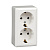 ХИТ О/У РОЗЕТКА двойная с заземлением без шт. ИЗОЛ.ПЛ. 16А, 250В, БЕЛЫЙ. Россия