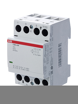 Контактор ESB63-40N-06 модульный (63А АС-1, 4НО), катушка 230В AC/DC