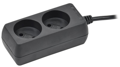 Удлинитель У2 2 места б/з 5м 2х0,75мм2 10А 250В чер. IEK