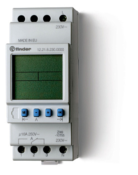 Реле времени цифровое недельное; монтаж на рейку 35мм; 1СO 16A; питание 24В АC/DC; ширина 35.8мм; степень защиты IP20; упаковка 1шт.