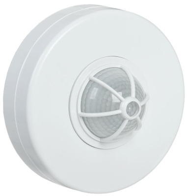 Датчик движения ДД 024В белый, макс. нагрузка 1100Вт, угол обзора 180-360гр, дальность 6м, IP33, IEK