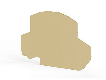 Концевой сегмент на клеммники 2-х ярусные PYK 2,5-2F/FK/FLD (бежевый); NPP PYK2,5-2F