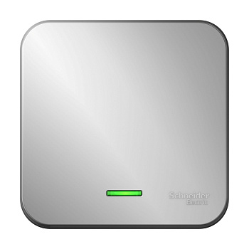 BLANCA О/У 1-клавишный ПЕРЕКЛЮЧАТЕЛЬ(сх.6)с подсв.ИЗОЛ.ПЛ,10А,250В,АЛЮМИНИЙ