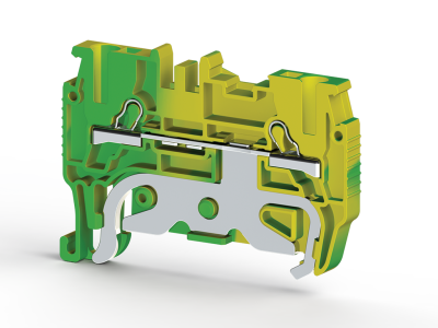 Клеммник пруж. быстрозажимной (Push in), 3-хвыводной, 1,5 мм.кв., (земля); PYK1,5MET