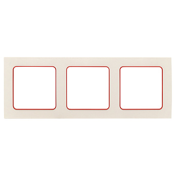 Стокгольм Рамка 3-местная белая с линией цвета красный EKF PROxima