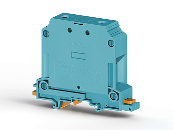 Клеммник на DIN-рейку 50мм.кв., (синий); AVK50