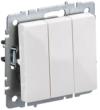 BRITE Выключ. 3-кл. 10А ВС10-3-0-БрБ бел.