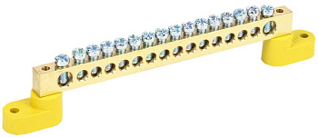 Шина PE "земля" на двух угловых изол ШНИ-8х12-16-У2-Ж IEK Шина PE "земля" на двух угловых изол ШНИ-8х12-16-У2-Ж IEK