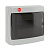 Щиток настенный с дверцей 8 мод.,IP65, серый, с клеммным блоком 63А
