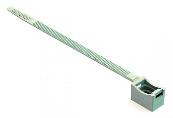 Хомут со стяжкой D16-32 мм СЕРЫЙ ХМ-101