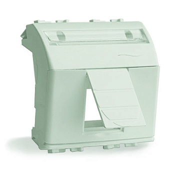 Адаптер для информационных разъемов Keystone, белый, 2 мод.