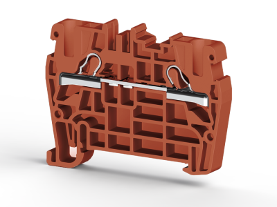 Клеммник пружинный быстрозажимной (Push in), 4 мм.кв. (красный); PYK4