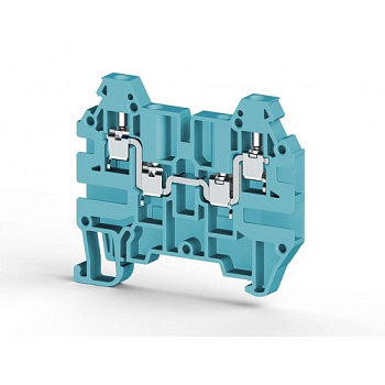 Клеммник 4-х выводной, 2,5 мм.кв., (синий); AVK 2,5 CC