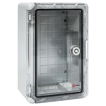 Щит пластиковый с монтажной платой прозр. дверь 300х200х130 мм IP65 EKF PROxima