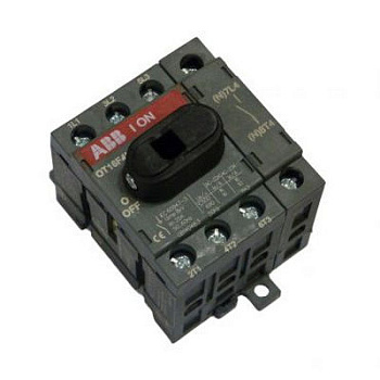 Рубильник OT16F4N2 до 16А 4х-полюсный для установки на DIN-рейку или монтажную плату (с резерв. ручкой)