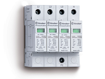 Устройство защиты от импульсных перенапряжений УЗИП тип 1 (4 варистора); модульный, ширина 70мм; степень защиты IP20