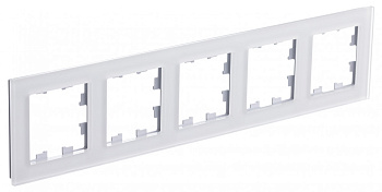 ATLASDESIGN NATURE 5-постовая РАМКА, МАТОВОЕ ОРГАНИЧЕСКОЕ СТЕКЛО БЕЛЫЙ