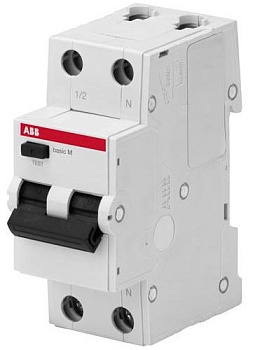 Выключатель автоматический дифференциального тока, 1P+N, 25А, C, 4.5kA, 30мA, AC, BMR415C25