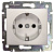Розетка электрическая Legrand Valena  с заземлением (алюминий)   770120