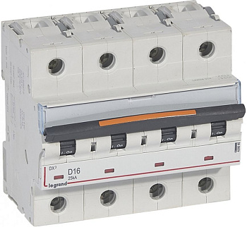 Автоматический выключатель DX3 4П D16A 25кА Автоматический выключатель DX3 4П D16A 25кА