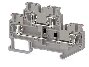Пружинная клемма серии  SRD 4-FK (Серый)