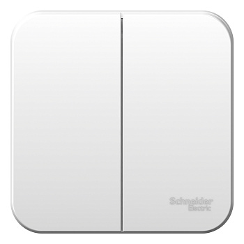 BLANCA О/У 2-клавишный ВЫКЛЮЧАТЕЛЬ (сх.5), 10А, 250В,БЕЛЫЙ