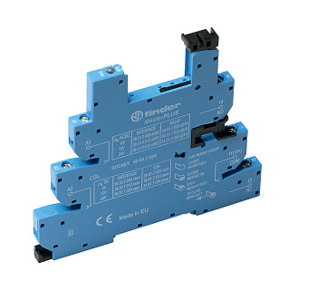 Розетка MasterPLUS с винтовыми клеммами (с зажимной клетью) для реле 34 серии; питание 220В DC; в комплекте пластиковая клипса; опции: LED