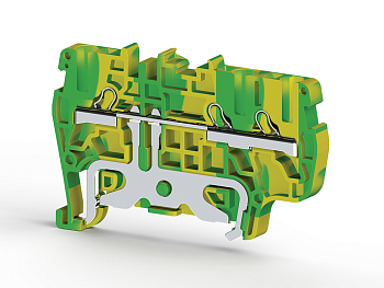 Клеммник пруж. быстрозажимной (Push in), 3-хвыводной, 2,5 мм.кв., (земля); PYK2,5ET