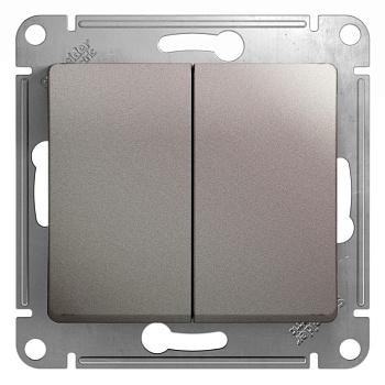 GLOSSA 2-клавишный ПЕРЕКЛЮЧАТЕЛЬ,сх.6/2,10AX, механизм, ПЛАТИНА