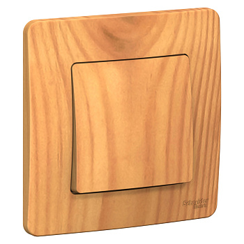 BLANCA С/У 1-клавишный ВЫКЛЮЧАТЕЛЬ (сх.1), 10А, 250В, ЯСЕНЬ