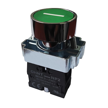 Кнопка управления NP2-BA3311 с маркировкой, 1НО IP40 (CHINT)