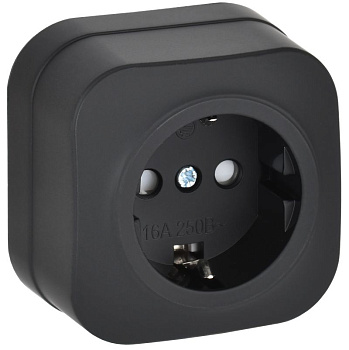 GLORY Роз. с з/к/ш о/у 16А РСш20-3-ХЧм черн. м. IEK