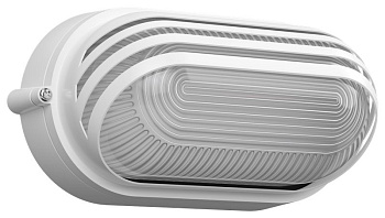 Светильник НПП1407 белый/овал ресничка 60Вт IP54 IEK