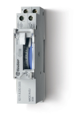 Реле времени механическое суточное; монтаж на рейку 35мм; 1NO 16A; питание 230В АC;
