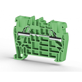 Клеммник пружинный быстрозажимной (Push in), 4 мм.кв. (зеленый); PYK4 (RP)