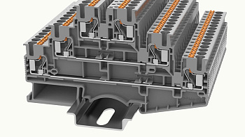 DS2.5-3L-01P-12-00A(H) , Клемма PUSH-IN, 2.5 мм.кв, 3-ур., синий, шт