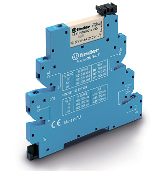 Интерфейсный модуль, электромеханическое реле, серия MasterOUTPUT; 1NO 6A; контакты AgNi; питание 12В AC/DC; категория защиты IP20; винтовые клеммы