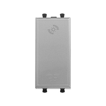 Диммер кнопочный модульный для LED ламп, "Avanti", "Закаленная сталь", 1модуль