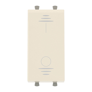 Выключатель двухполюсный одноклавишный модульный, "Avanti", "Ванильная дымка", 1 модуль