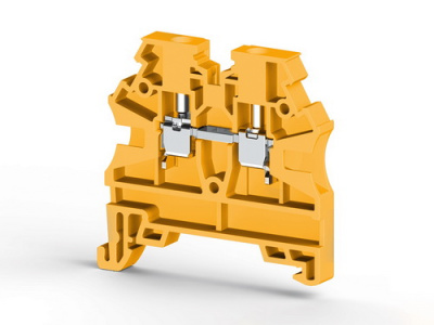 Клеммник на DIN-рейку 2,5мм.кв. (желтый); AVK2,5 RD (RP)