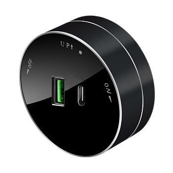 MultiTrack Розетка 2хUSB (тип А+С) 18Вт, 5В/3А Антрацит