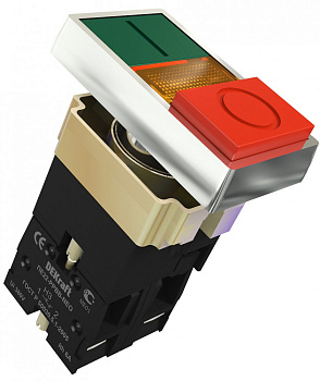 Перекл. I-O PPBB D22 ЗЕЛ-КР неон 220В ПЕ-22